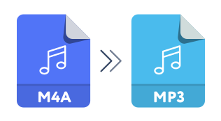 Clavijas como eso Guión Convertir M4A a MP3 - en línea y gratis